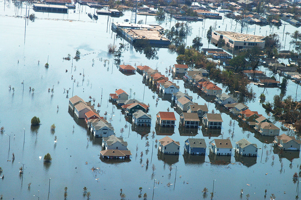 Habitations sinistrées après l'ouragan Katrina